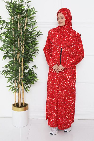 Kutay Collection Women's Prayer Dress - Seasonal, with Headscarf and Shawl Pattern