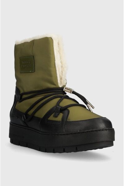 Tommy Hilfiger Essential Snowboot Kadın Yeşil Bot
