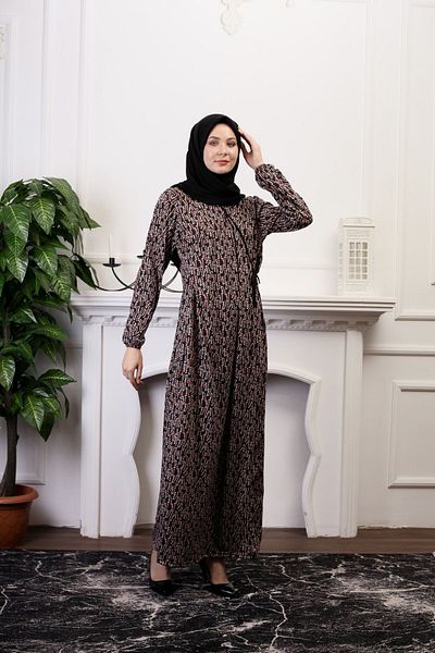Kutay Collection Rochie de rugăciune pentru femei - Ferace sezonieră, cu cravată laterală, anti-transpirație și drapată