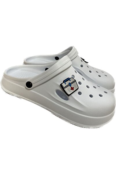 Seha Fashion Unisex White Light Sole Sabo Slippers Sandals