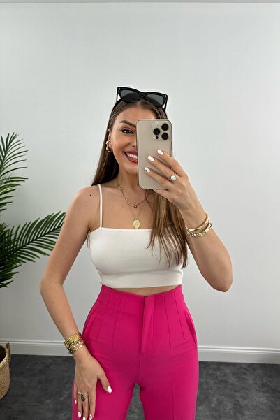 KaSheHa Pink Zra Model Luxury Quality Collared High Waist Trousers 94 cm