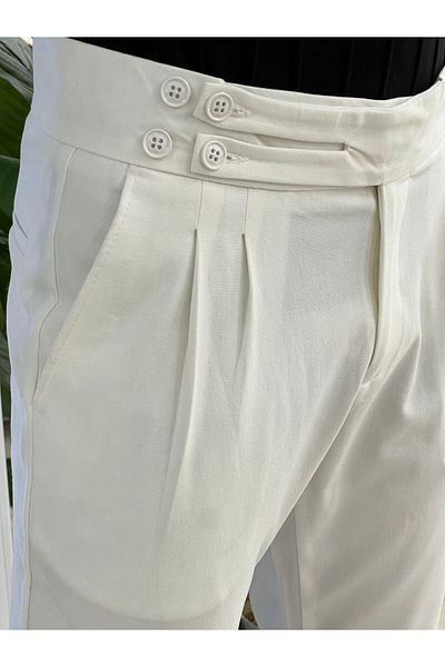 JANSO GROUP Akkad Fashion - Italian Cut Slimfit Fabric Trousers