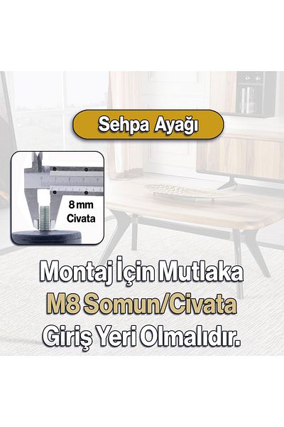 Badem10 Picior de masă de cafea din plastic Drop 42 cm Aur Aur Picior de masă de cafea centrală Picior de masă de mobilier pentru masă de cafea