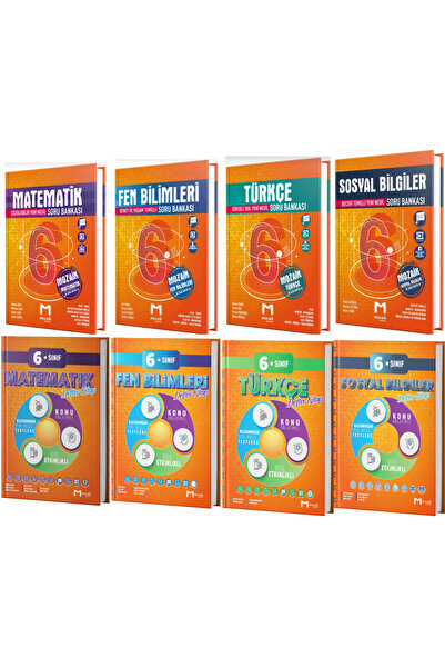 Mozaik Yayınları 6. Sınıf Matematik Fen Türkçe Sosyal Soru Bankası ve Defter ...