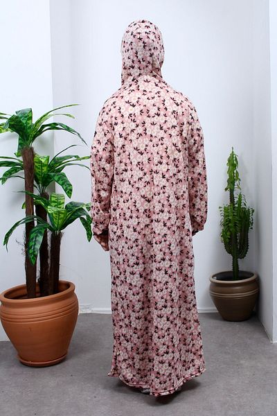 Kutay Collection Children's Prayer Dress - Floral Patterned, Young Ferace, Anti-Sweat Clothing
