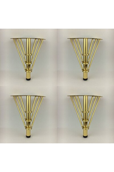 ALBATROS 18 cm Venus Model Gold Metal Furniture, Cabinet, Armchair, Tv Unit Legs (4 Pcs)