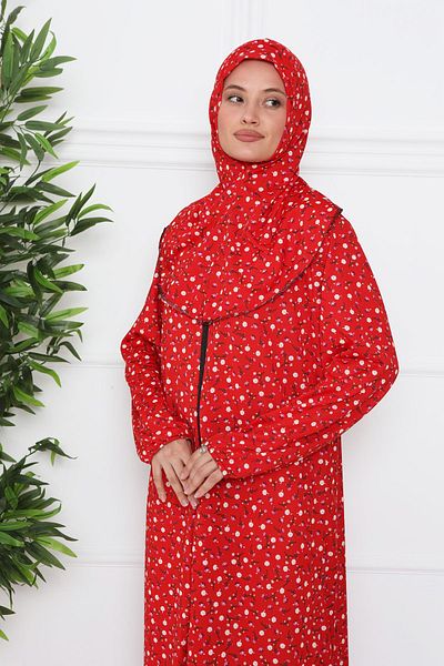 Kutay Collection Women's Prayer Dress - Seasonal, with Headscarf and Shawl Pattern