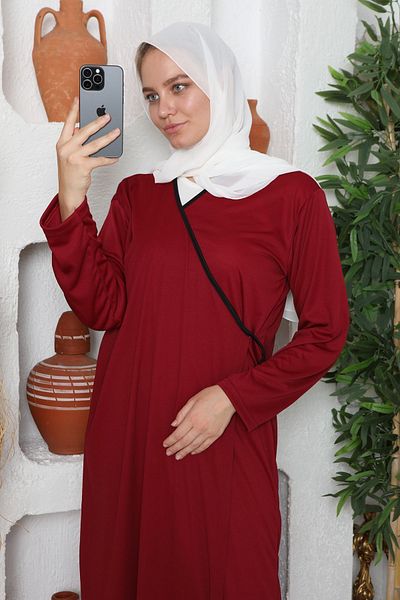 Kutay Collection Rochie de rugăciune modestă pentru femei - sezonieră, legată, anti-transpirație și drapată