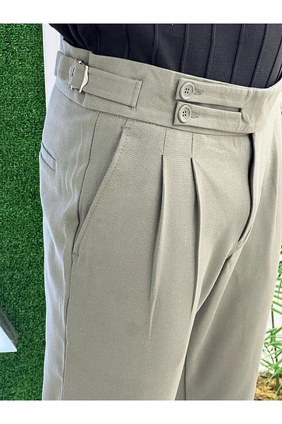 JANSO GROUP Akkad Fashion - Italian Cut Slimfit Fabric Trousers