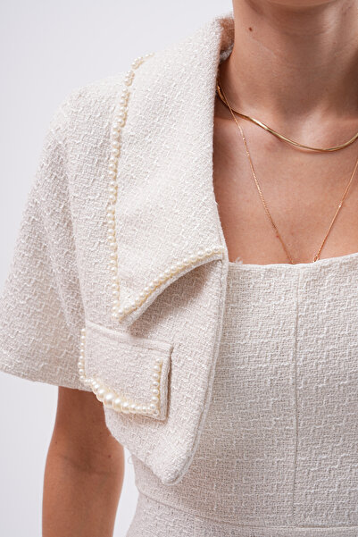 Pulli Collection طقم فستان وسترة تويد ميدي - Pll-9501