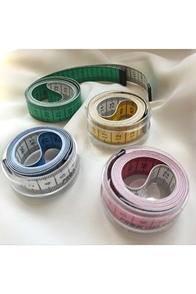 Bukle İplik 150 Cm (1.5 Mt) Çift Yönlü Kutulu Mezura ( 1 Adet )