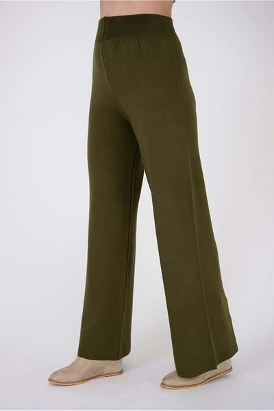 IŞILDA FASHION Women's Wide Leg Knitwear Trousers