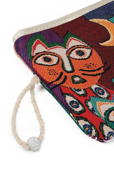 Bursa İpek Cat Patterned Tapestry Wallet