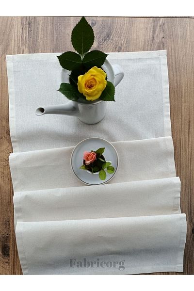 fabricorg Raw Cloth Decorative Runner Suitable for Punch Embroidery (40x150cm)