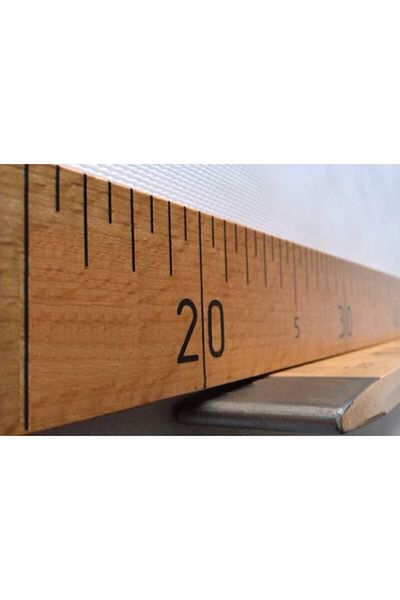 SAKASHİ Wooden Ruler 1 Meter (100 cm) Wooden Texting
