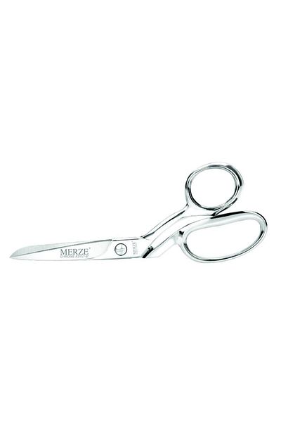 MERZE Chrome Plated Horizontal Fabric and Leather Scissors 9" / 22.86 Cm 6 Pieces