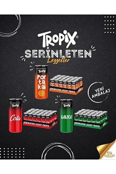 tropix Cola Aromalı Gazlı Içecek 250 ml X 24 Adet