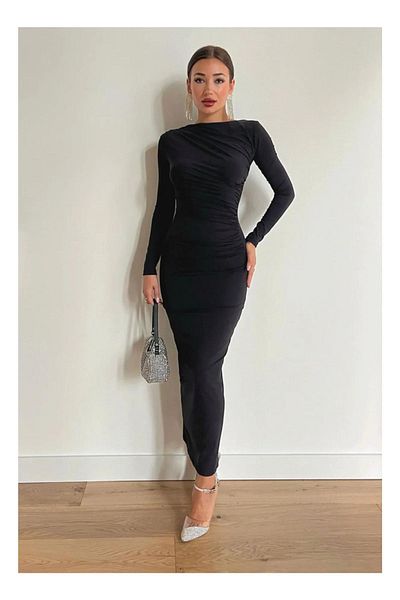 IŞILDA FASHION DÁMSKÉ ODĚVY LÍMEC Z PÍSKOVÉHO LÁTKU DLOUHÉ ŠATY