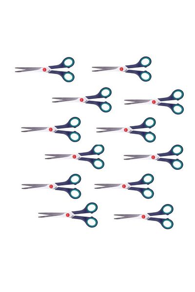 FDM Taksun Plastic Handle Tailor Scissors 7 Inch 18cm C2007 12 Pieces