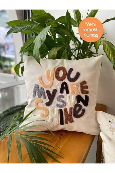 RahanDesign 43*43cm Cotton Punch Throw Pillow Children's Room Pillowcase