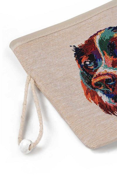 Bursa İpek Dog Patterned Tapestry Wallet