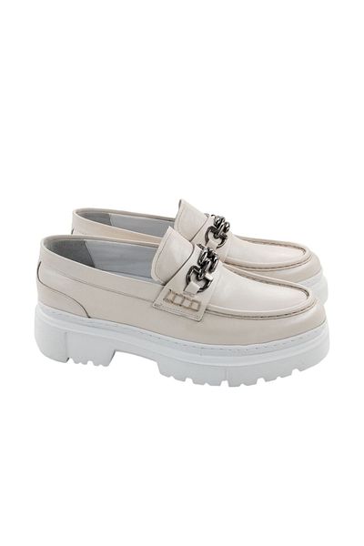 MİLONEK 2024130871   Men's Beige Loafer - Casual Buckle Shoes