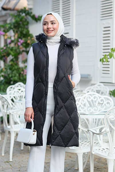 LOCCO Чорний капюшон з двома кишенями