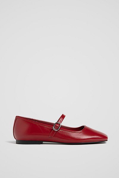Stradivarius red shoes clearance