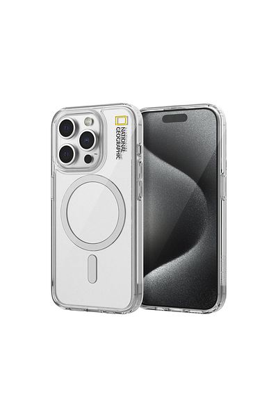 NATIONAL GEOGRAPHIC Magsafe Clear Case iPhone 15 Pro - Transparent