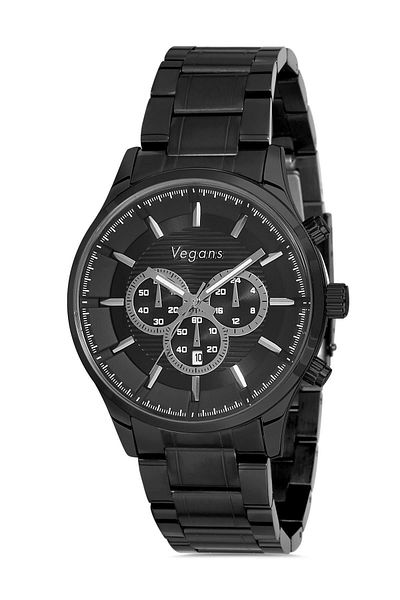Vegans 20300 Men's Wristwatch with Calendar and Steel Strap