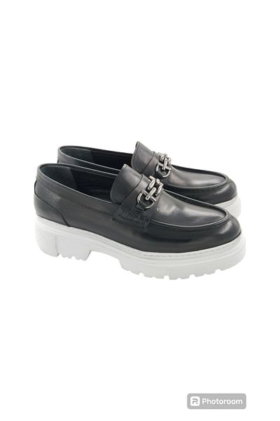 MİLONEK 2024130881   - Men's Black Casual Loafer with Buckle