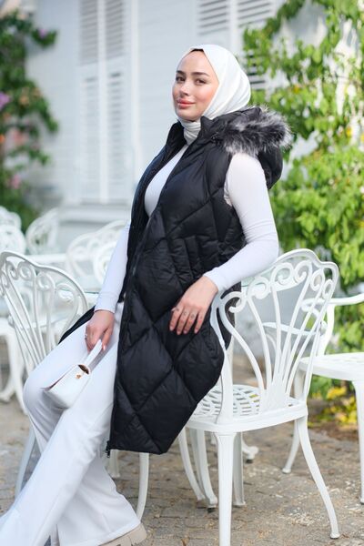 LOCCO Чорний капюшон з двома кишенями