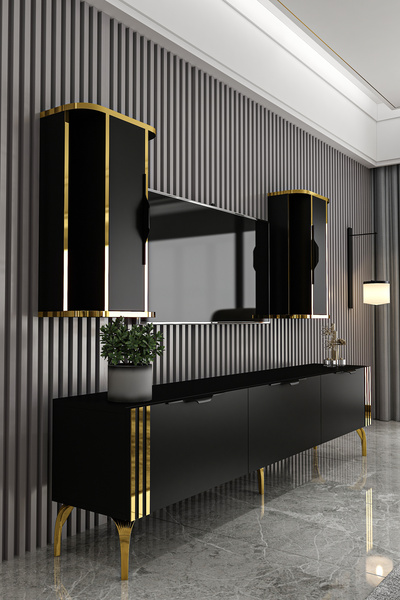 Givayo Mobilya MESA TV ÜNİTESİ SİYAH