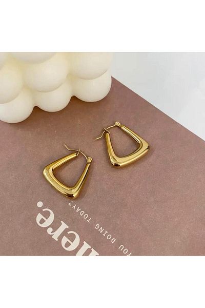 DEMOKAN U Model Steel Earrings - Women's Hoop Earrings