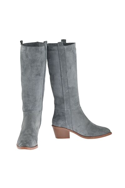 Moosefield Genuine Leather Gray Women's Boots