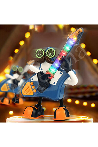 Apexma Sesli Işıklı Müzikli Hareket Eden Gitar Yürüyen Robot