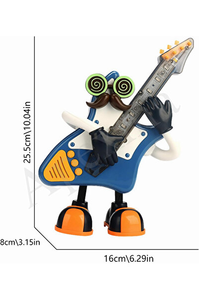 Apexma Sesli Işıklı Müzikli Hareket Eden Gitar Yürüyen Robot