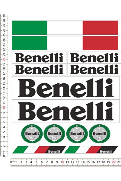 Phoenix BENELLİ MOTORSİKLET KASK STİCKER ÇIKARTMA SETİ