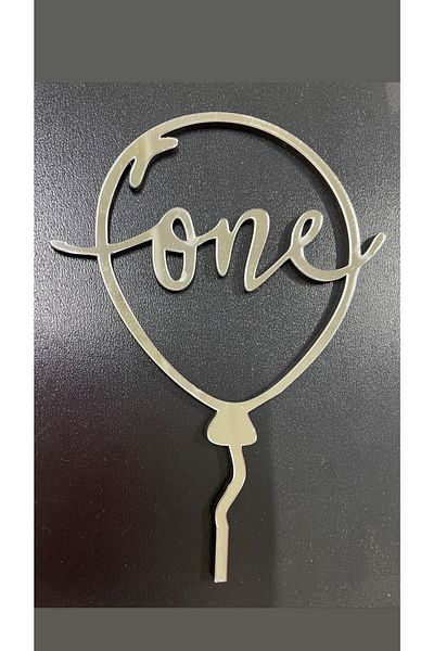 Numa Concept One Gold Plexi Cake Decoration Laser Cut 15X11 cm