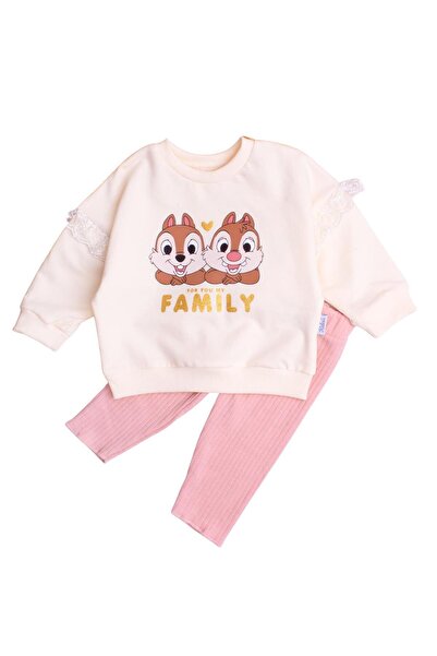 Chicsy Baby طقم لباس ضيق من القطن السنجاب الحلو المرن والمضلع للأطفال والرضع