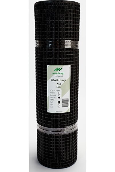 Vonkap Balkon Filesi 1x5mt - 5x5mm Siyah / Plastik Dekoratif Bahçe Çiti