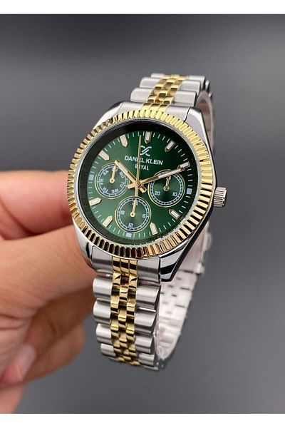 Daniel Klein Wristwatch Steel Band Gold Silver Color 3 Atm Waterproof