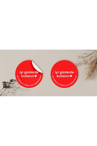anka design 48 Pieces of Coated Stickers - Packaging and Shipping Label (4X4Cm) - Use in Good Day