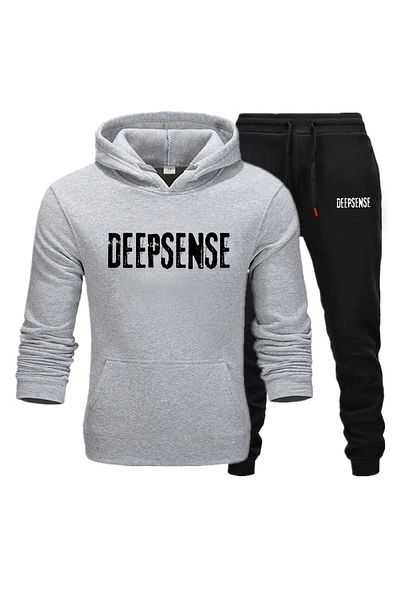 DEEPSENCE Men's Winter Set - Sweatshirt and Sweatpants, Casual Daily Cotton