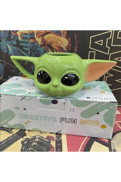 Çılgıntrend Star Wars Mandalorian - Baby Yoda Grogu Porcelain Mug, 3D Coffee Cup