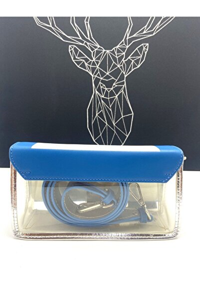 Seniorah Geantă de umăr albastră - Geantă de damă cu curea simplă