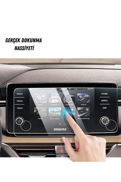 UniqAnatolia Skoda Kamiq Navigation and Digital Instrument Panel Compatible Nano Screen Protector