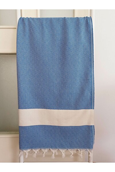 Melis Home بيتميل دايموند، 100×180، منشفة حمام، منشفة شاطئ، ساكس أزرق