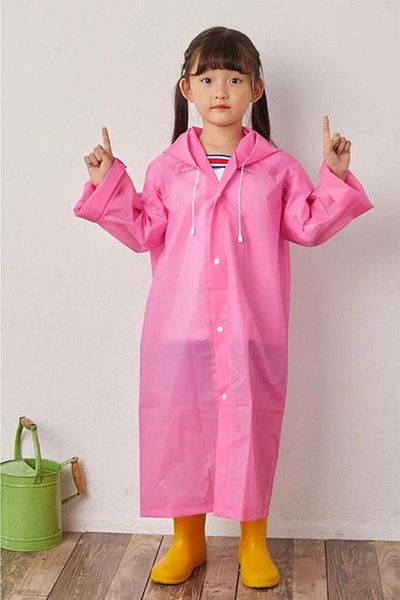 Kezban Tekstil Ροζ αγορίστικο αδιάβροχο - Eva Windbreaker με κουκούλα και κουμπώματα