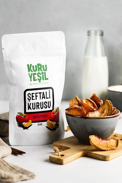 Kuru Yeşil Natural Dried Peaches - 50 Gr Without Additions, Dried Fruits and Sugar